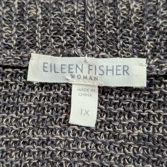 Eileen Fisher Taupe Ivory Cardigan - Picture 3 of 5